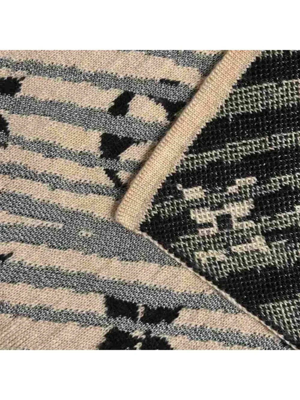 Louis Vuitton Echarpe Monogram Epi Storm Scarf Shawl Ivory